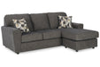 Cascilla Slate Sofa Chaise and Chair -  Ashley - Luna Furniture