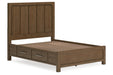 Cabalynn Light Brown Queen Panel Bed with Storage -  Ashley - Luna Furniture