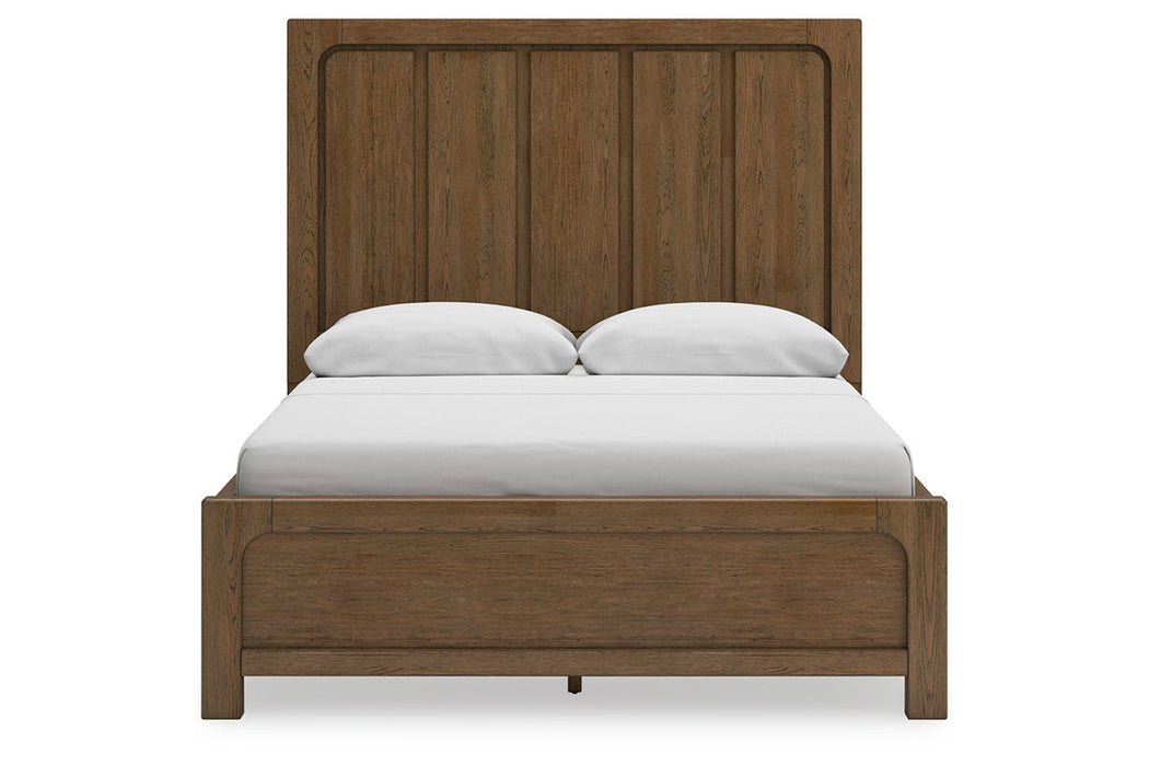 Cabalynn Light Brown Queen Panel Bed with Storage -  Ashley - Luna Furniture