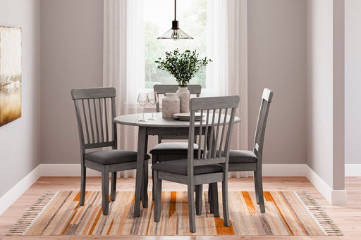 Shullden Gray Dining Table and 4 Chairs -  Ashley - Luna Furniture