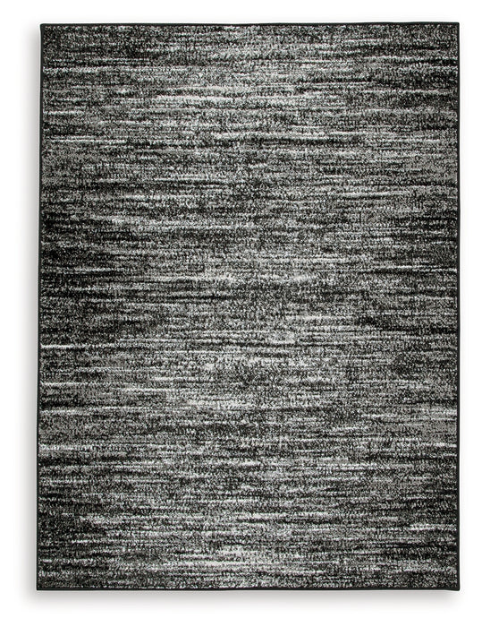 Abageal Black/White Medium Rug - R406772