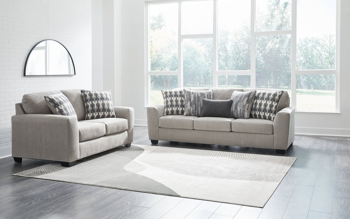 Avenal Park Sofa and Loveseat in Flannel - PKG019291