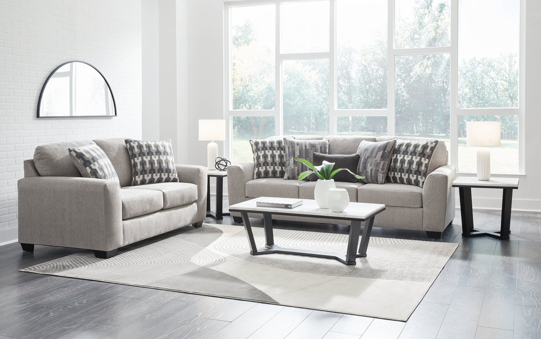 Avenal Park Sofa and Loveseat in Flannel - PKG019291