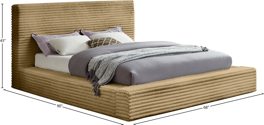 Dexter Corduroy Full Bed in Camel - DexterCamel-F