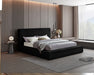 Dexter Corduroy King Bed in Black - DexterBlack-K