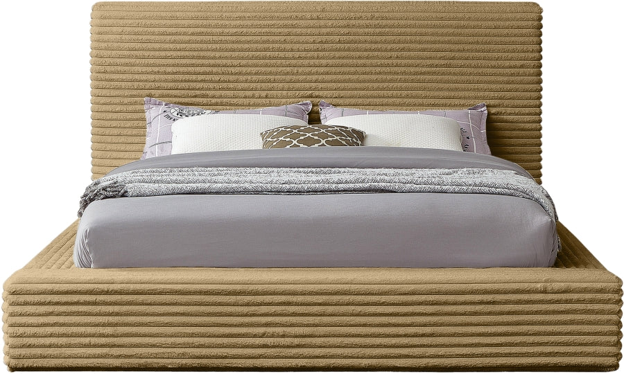 Dexter Corduroy King Bed in Camel - DexterCamel-K