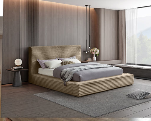 Dexter Corduroy King Bed in Taupe - DexterTaupe-K