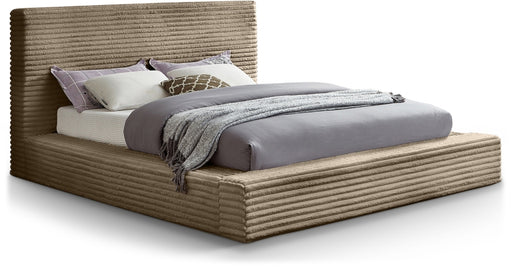 Dexter Corduroy King Bed in Taupe - DexterTaupe-K