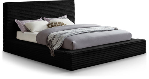 Dexter Corduroy Queen Bed in Black - DexterBlack-Q