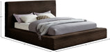 Dexter Corduroy Queen Bed in Brown - DexterBrown-Q