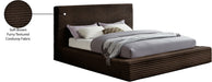 Dexter Corduroy Queen Bed in Brown - DexterBrown-Q