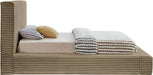 Dexter Corduroy Twin Bed in Taupe - DexterTaupe-T