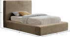 Dexter Corduroy Twin Bed in Taupe - DexterTaupe-T