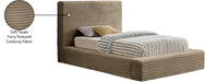 Dexter Corduroy Twin Bed in Taupe - DexterTaupe-T