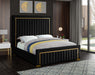 Dolce Velvet Queen King Bed (3 Boxes) in Black - DolceBlack-K