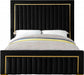 Dolce Velvet Queen King Bed (3 Boxes) in Black - DolceBlack-K