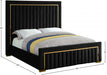 Dolce Velvet Queen King Bed (3 Boxes) in Black - DolceBlack-K