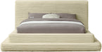 Drew Corduroy Full Bed (3 Boxes) in Cream - DrewCream-F