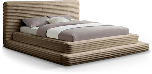 Drew Corduroy Full Bed (3 Boxes) in Taupe - DrewTaupe-F