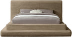 Drew Corduroy Full Bed (3 Boxes) in Taupe - DrewTaupe-F