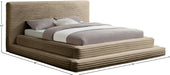 Drew Corduroy Full Bed (3 Boxes) in Taupe - DrewTaupe-F