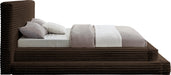 Drew Corduroy King Bed (3 Boxes) in Brown - DrewBrown-K