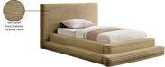 Drew Corduroy Twin Bed (3 Boxes) in Camel - DrewCamel-T