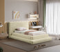 Drew Corduroy Twin Bed (3 Boxes) in Cream - DrewCream-T