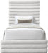 Maxwell Linen Textured Fabric Twin Twin Bed (3 Boxes) Cream - MaxwellCream-T