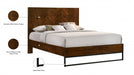 Reed Wood Queen Bed (3 Boxes) in Brown - Reed-Q