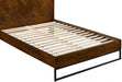 Reed Wood Queen Bed (3 Boxes) in Brown - Reed-Q