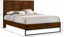 Reed Wood Queen Bed (3 Boxes) in Brown - Reed-Q