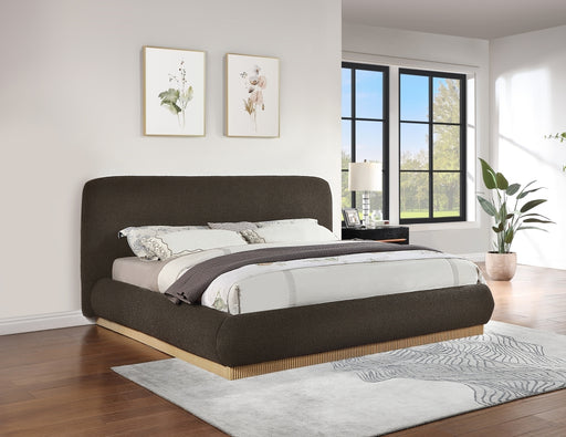 Rigby Boucle Fabric King Bed Brown - B1275Brown-K