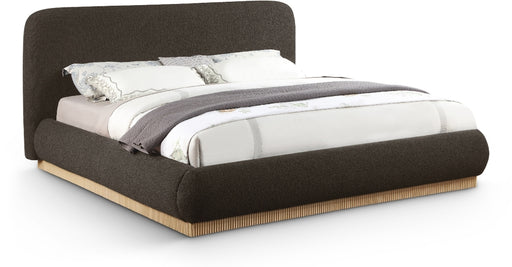 Rigby Boucle Fabric King Bed Brown - B1275Brown-K