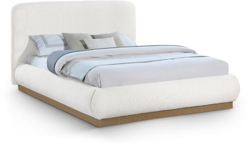 Rigby Boucle Fabric King Bed Cream - B1275Cream-K