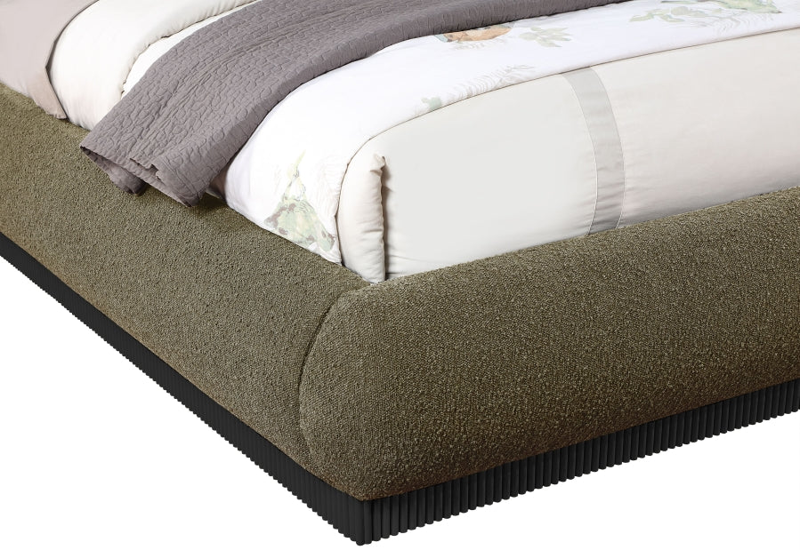 Rigby Boucle Fabric King Bed Olive - B1276Olive-K