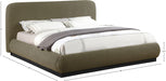 Rigby Boucle Fabric King Bed Olive - B1276Olive-K