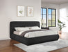 Rigby Boucle Fabric Queen Bed Black - B1276Black-Q