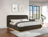 Rigby Boucle Fabric Queen Bed Brown - B1275Brown-Q