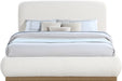 Rigby Boucle Fabric Queen Bed Cream - B1275Cream-Q