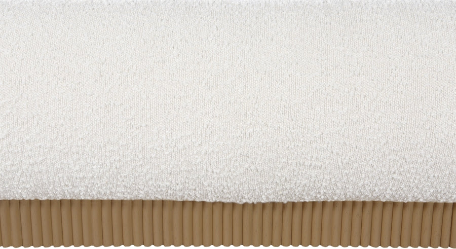 Rigby Boucle Fabric Queen Bed Cream - B1275Cream-Q