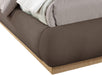 Rigby Linen Textured Fabric King Bed Brown - B1277Brown-K