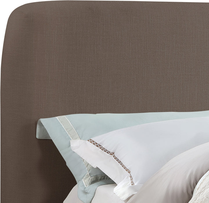 Rigby Linen Textured Fabric King Bed Brown - B1277Brown-K