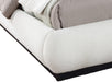 Rigby Linen Textured Fabric King Bed Cream - B1278Cream-K