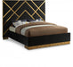 Vector Velvet Queen Bed in Black - VectorBlack-Q