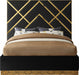 Vector Velvet Queen Bed in Black - VectorBlack-Q