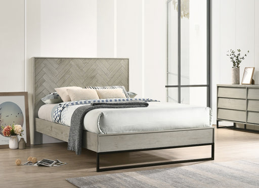 Weston Wood King Bed (3 Boxes) in Grey - Weston-K