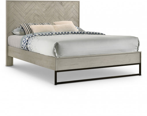 Weston Wood King Bed (3 Boxes) in Grey - Weston-K