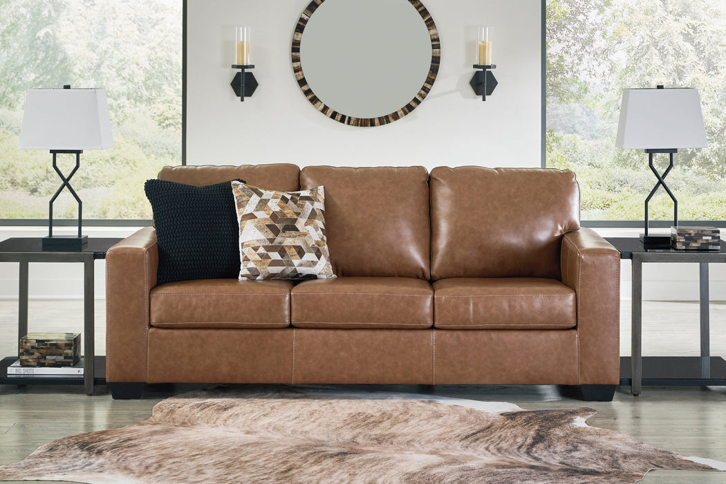 Bolsena Caramel Leather Living Room Set