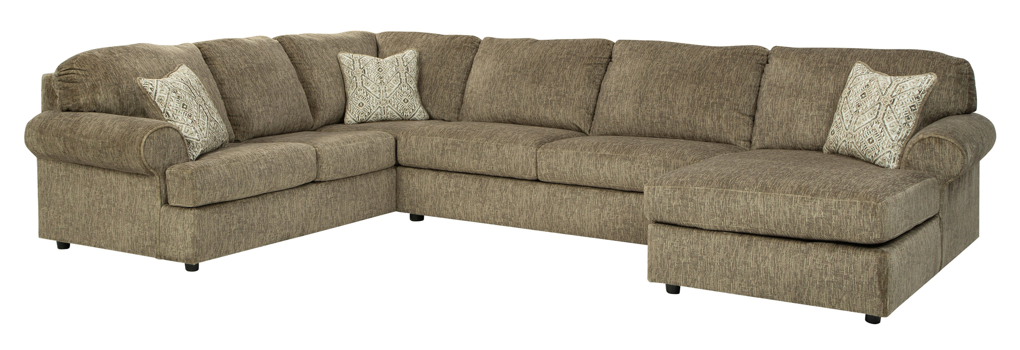 Hoylake Chocolate RAF Sectional - Luna Furniture